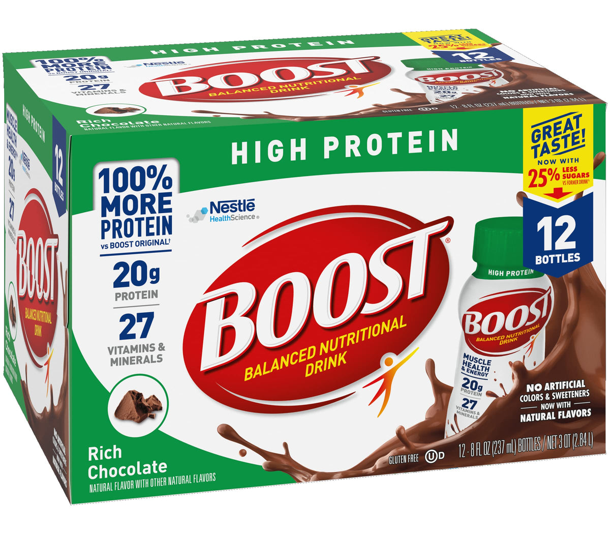 High Protein Nutritional Drink Rich Chocolate 8 FL OZ 12 CT I808