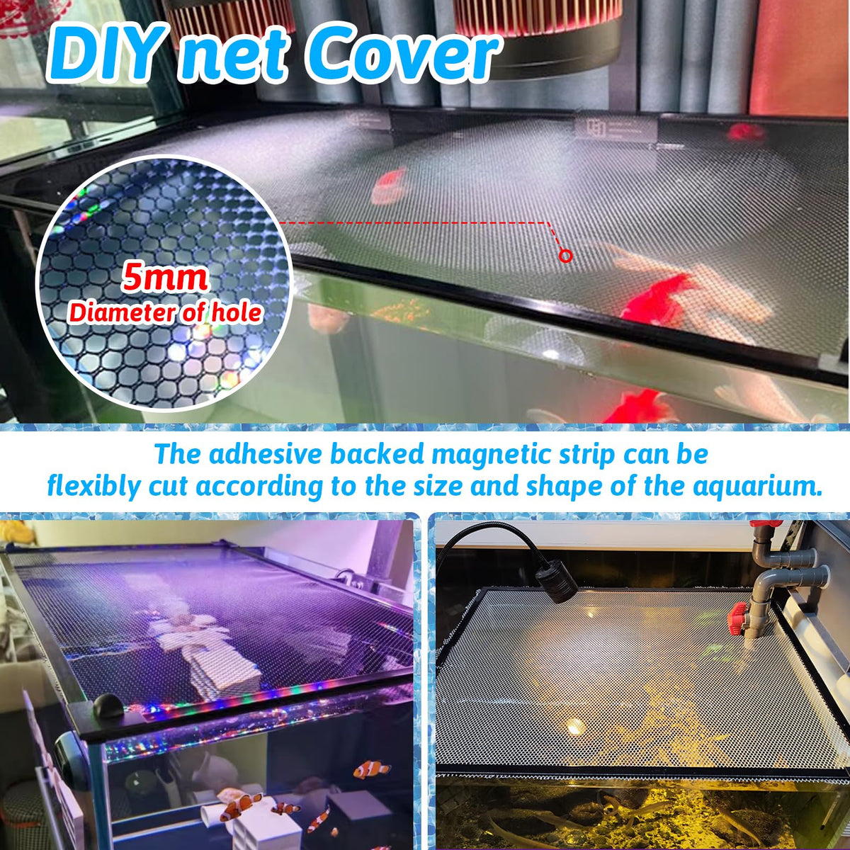 7.5 Feet Aquarium Anti-Jumping Net Cover D5750