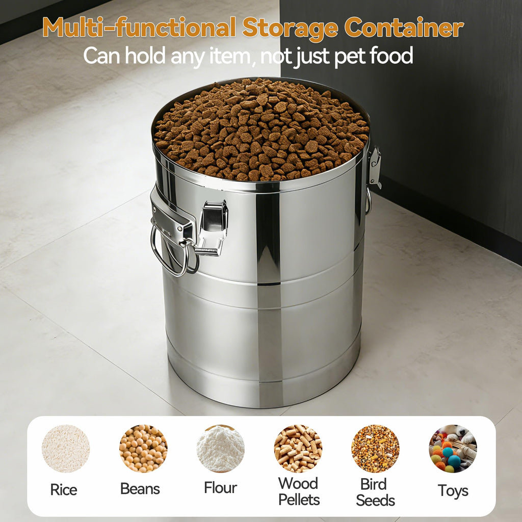 Stainless Steel Dog Food Storage Container with Scoop G900912