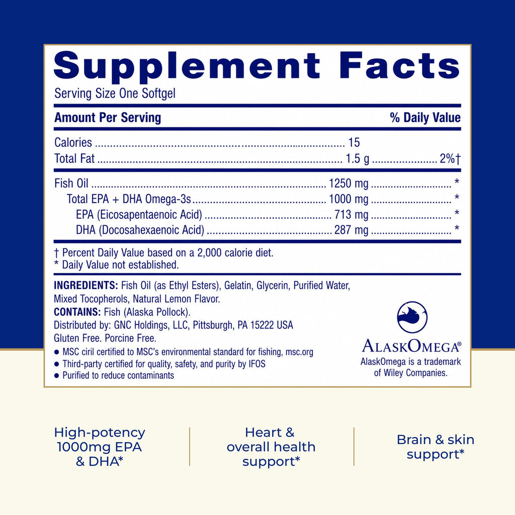 Omega Fish Oil 1000mg 120 Count U86982