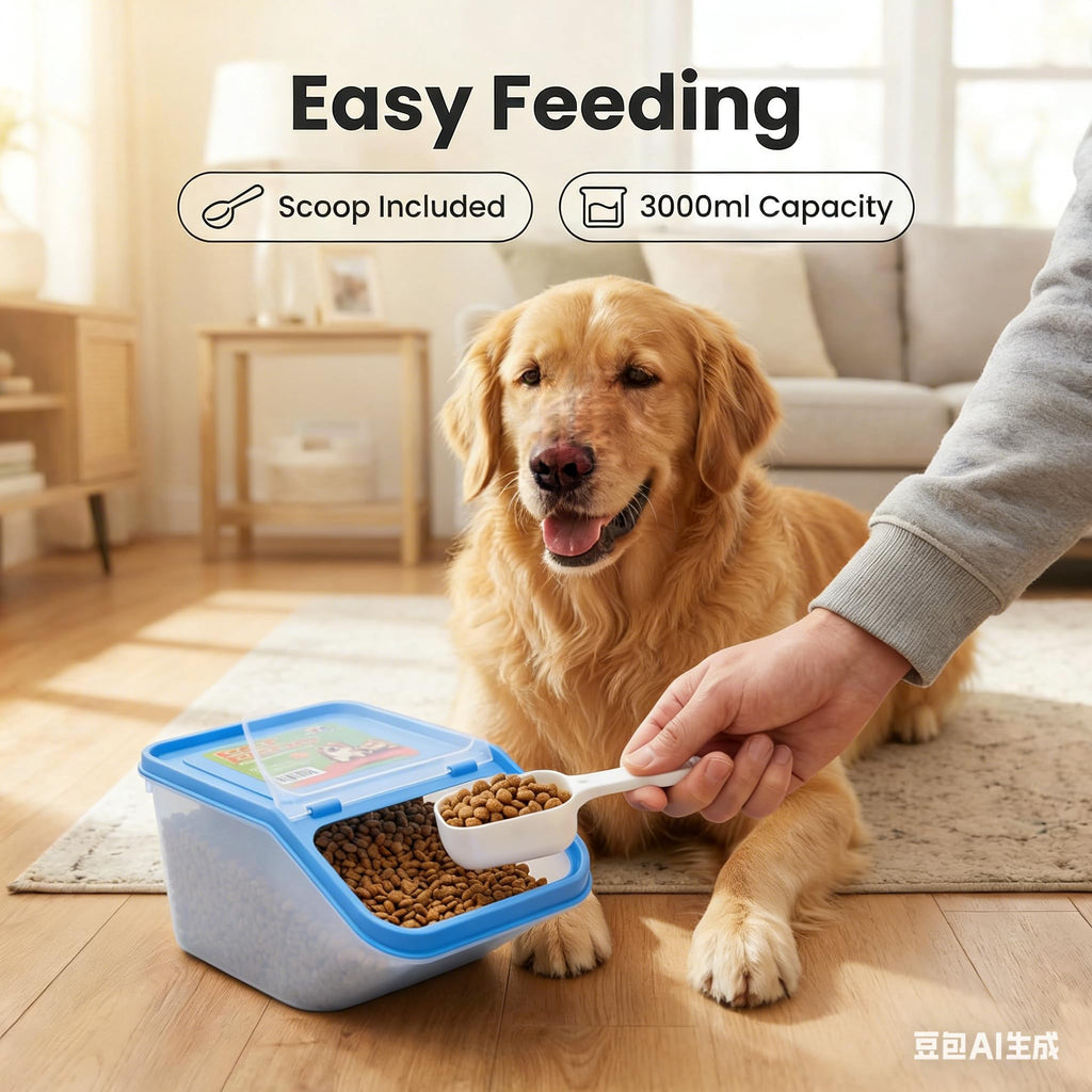 3-Pack Airtight Pet Food Storage Container Set with Scoop M851580