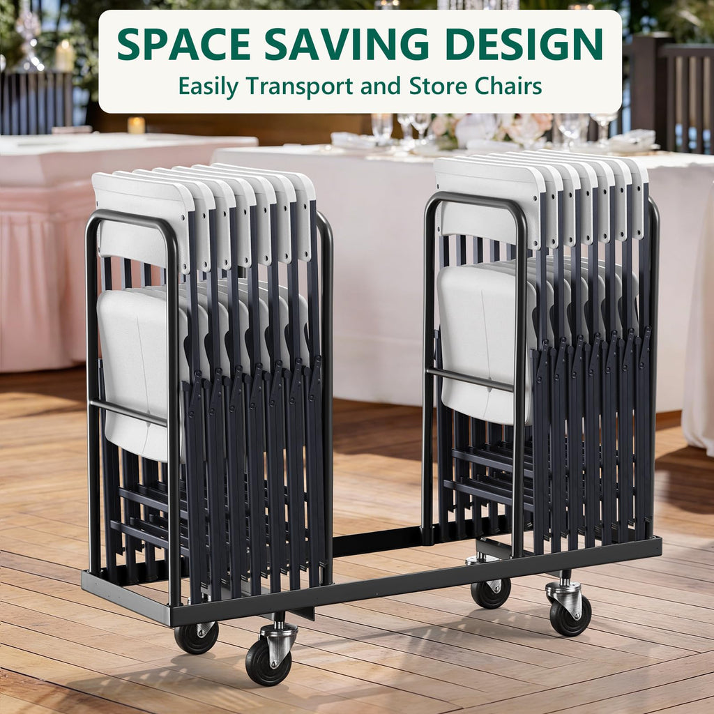 White 4 Pack Plastic Folding Chairs with Metal Frame V7706