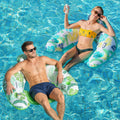 2 Pack Inflatable Pool Float Chair with Cup Holder A635