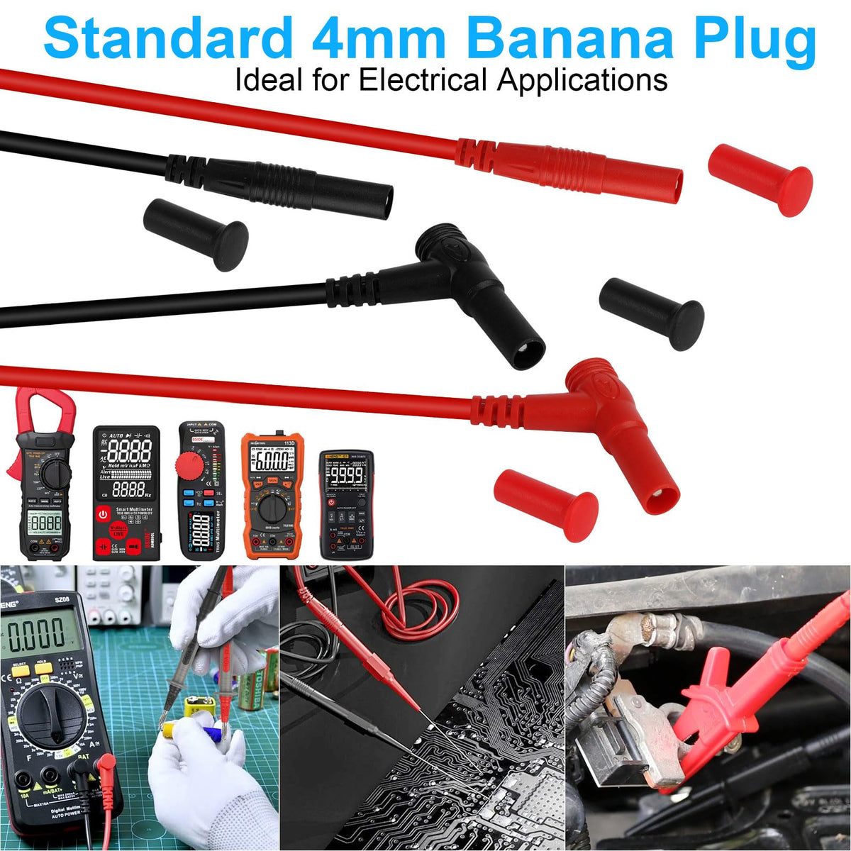 Silicone Multimeter Test Leads Kit F734