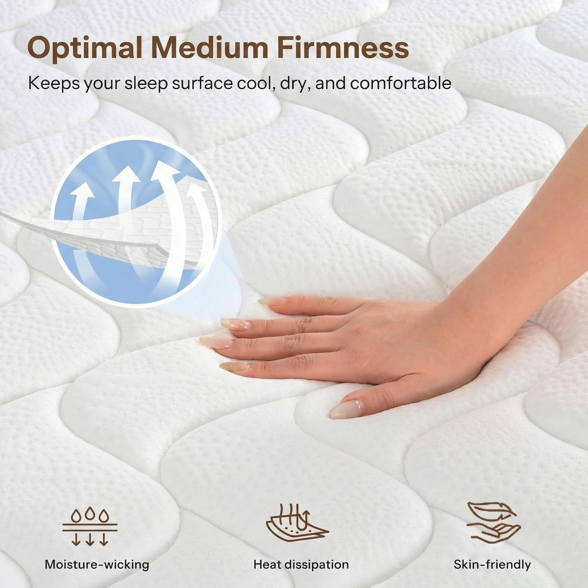12 Inch Full Hybrid Mattress Medium Firm Q817