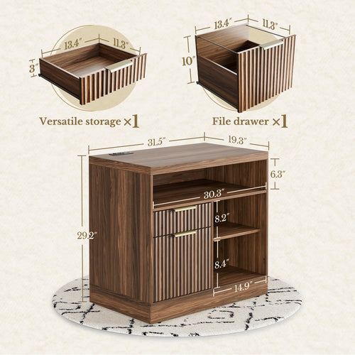 2 Drawer File Cabinet with Lock Y463