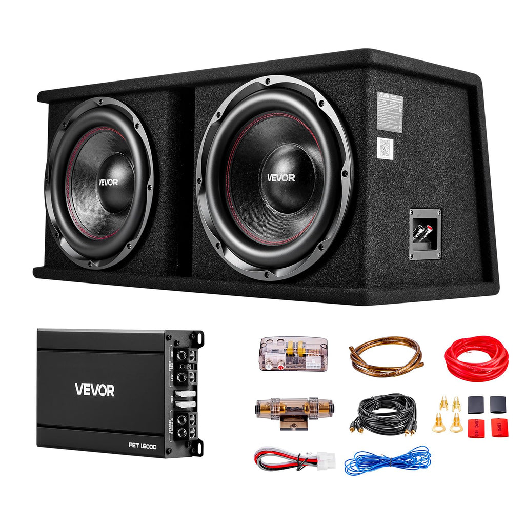 Dual 12" Enclosed Powered Subwoofer with Amplifier K659