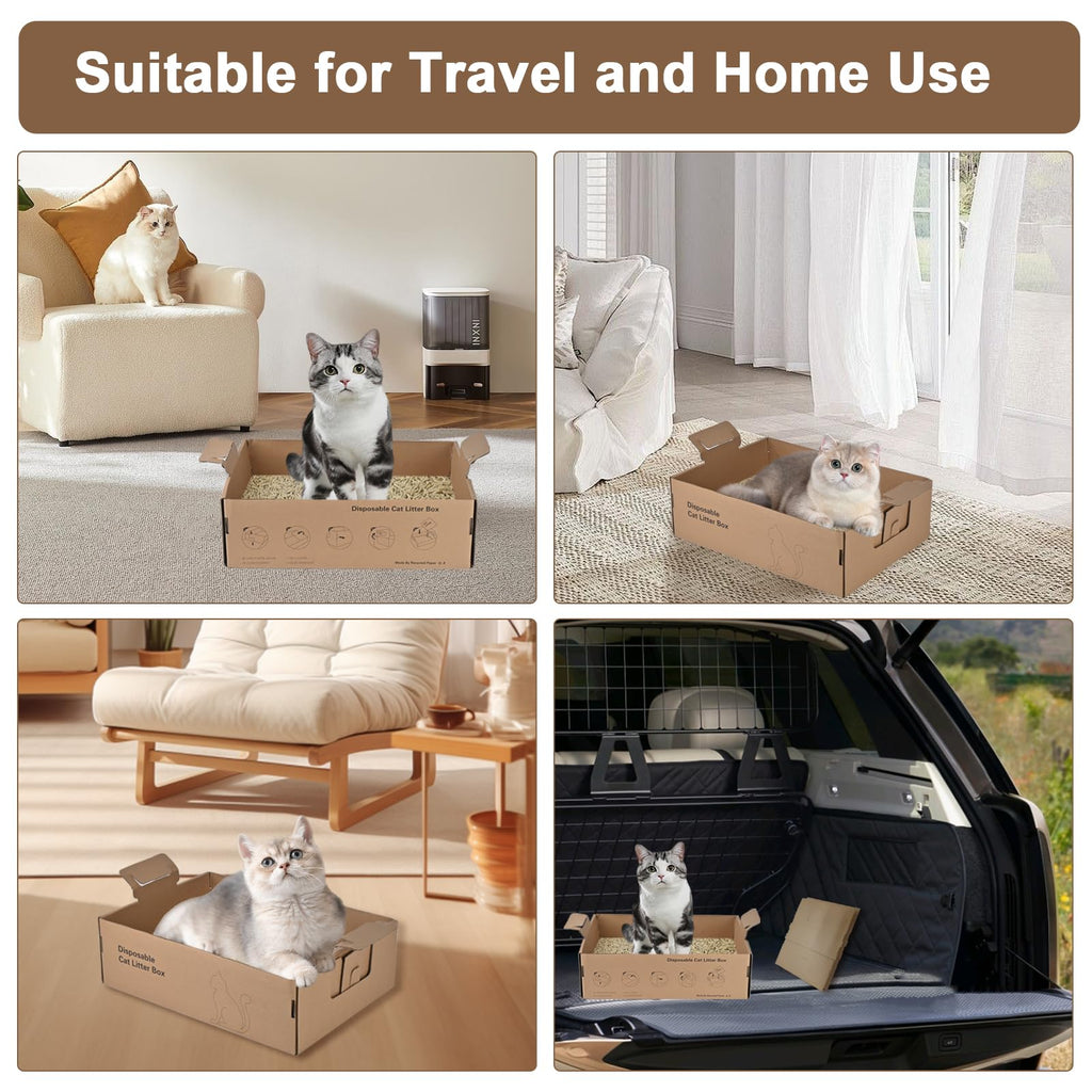 2 Pack Large Cardboard Cat Litter Box O795