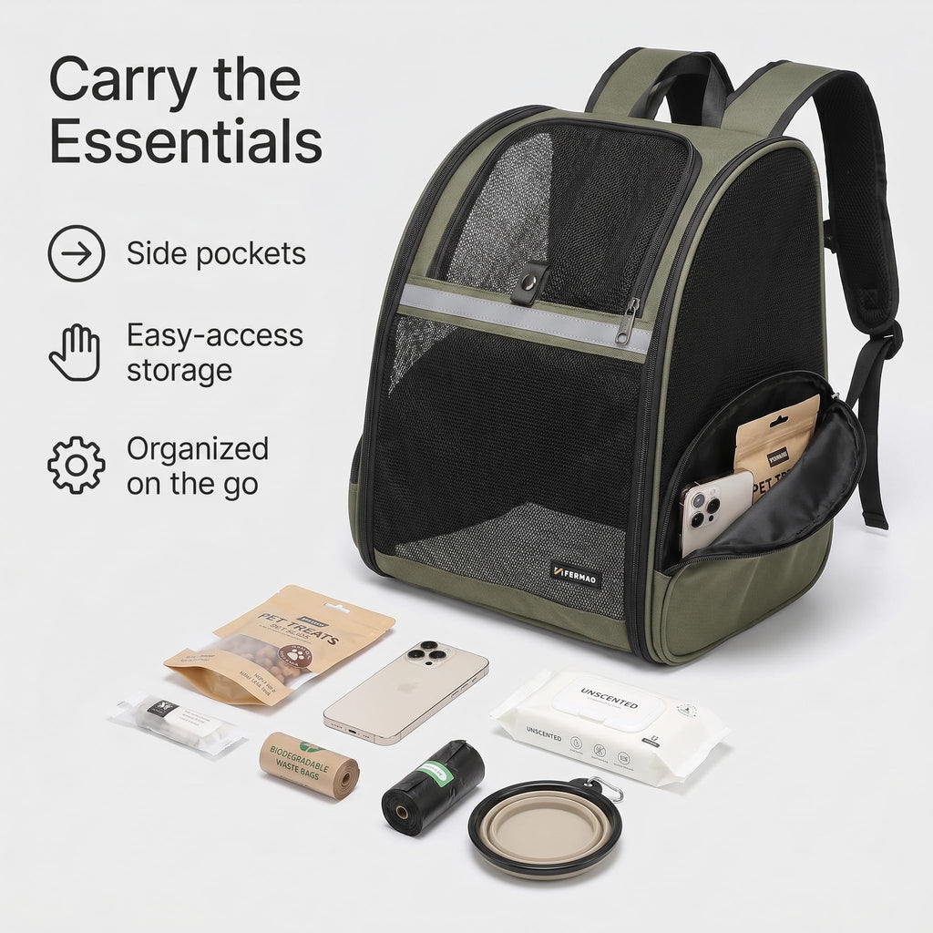 Cat Backpack Carrier Collapsible with Ventilated Mesh Z689