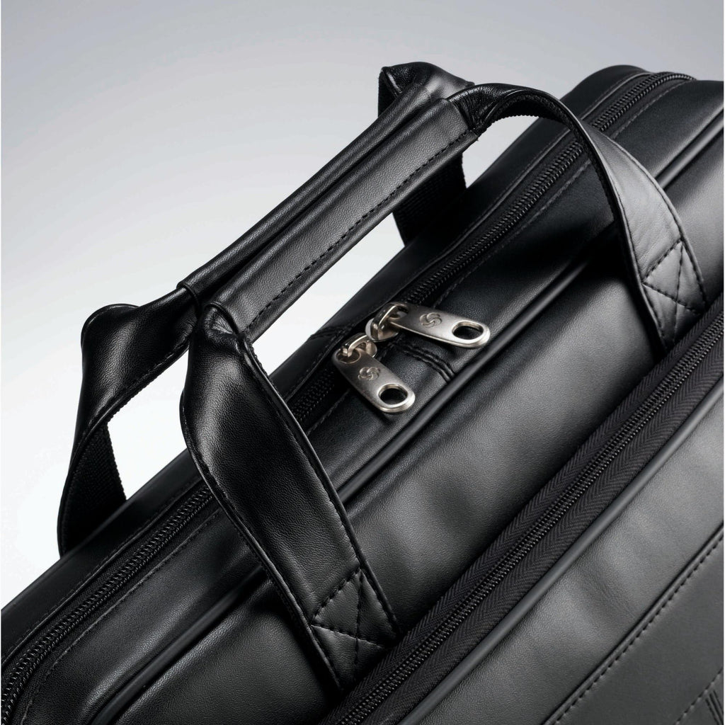 Leather Slim Briefcase V8954