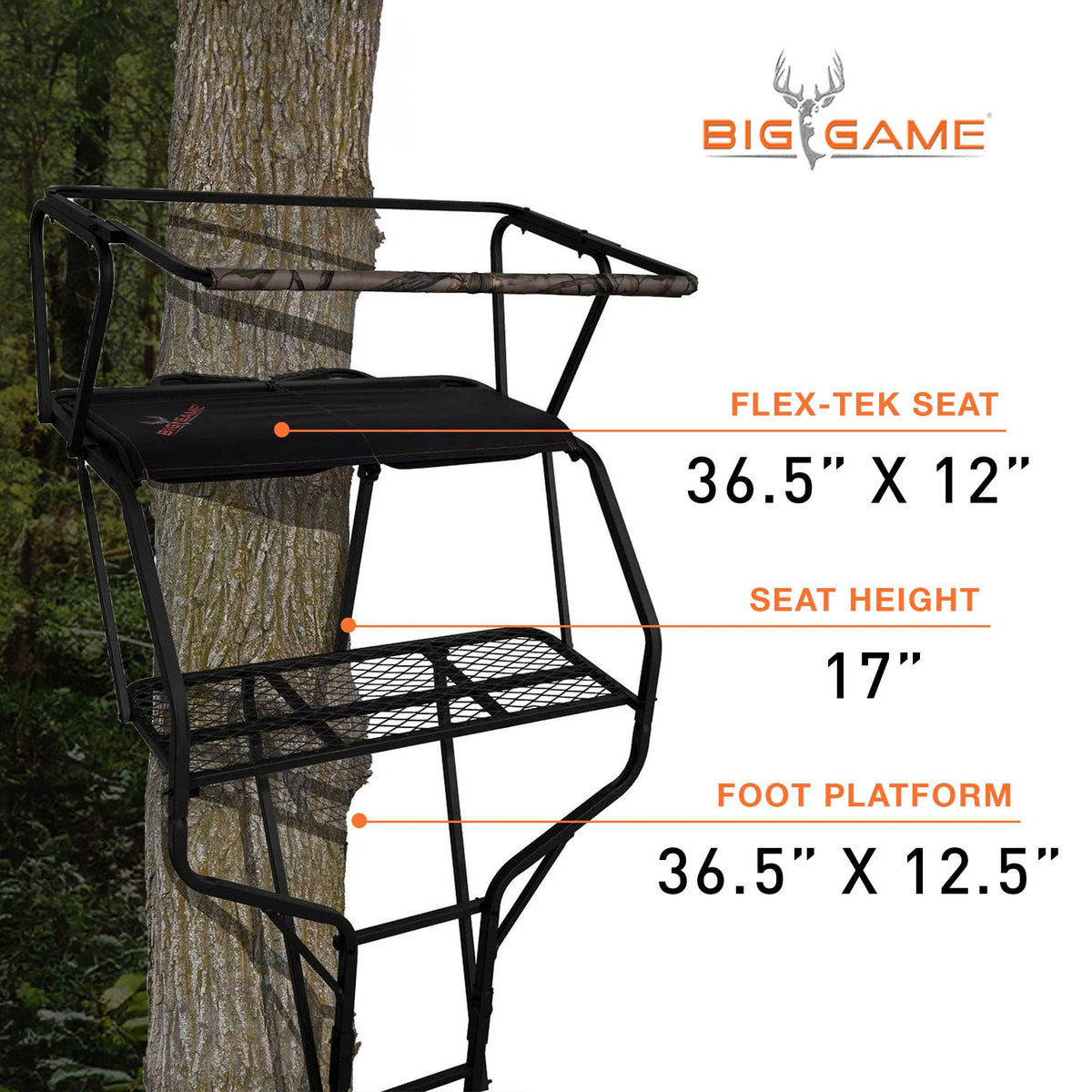 2 Person 18 Foot Tall Portable Hunting Tree Ladder Stand (2 Pack) B457765