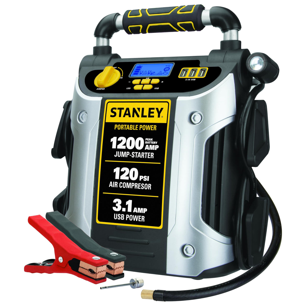 1200 Peak Amp Jump Starter with 120 PSI Inflator H237635