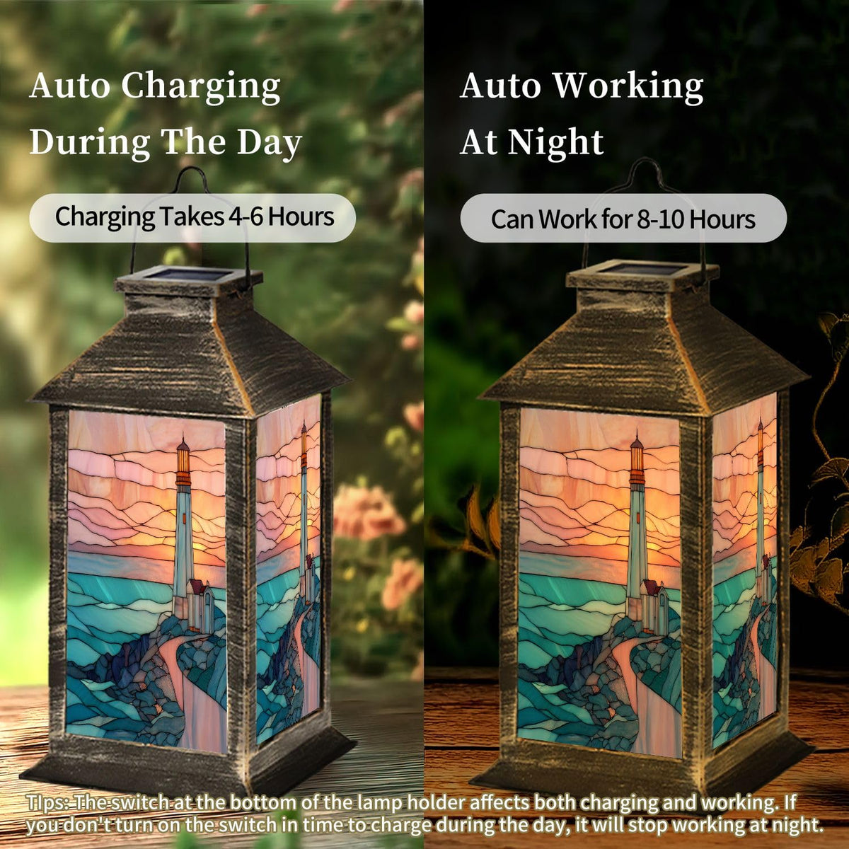 Solar Powered Waterproof Hanging Lantern X8698