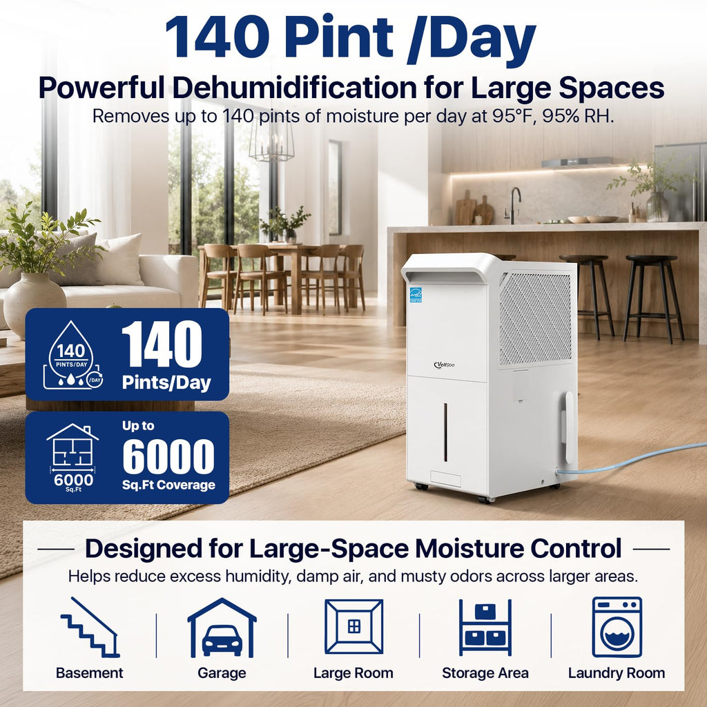 6000 Sq Ft ENERGY STAR Dehumidifier with Pump Z573