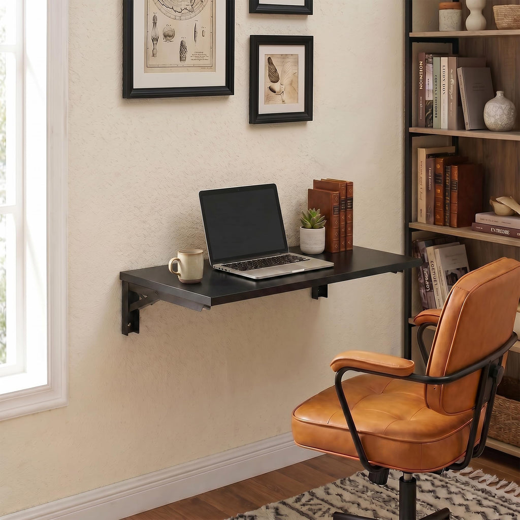 Wall Mounted Folding Table 30x20IN Black X514