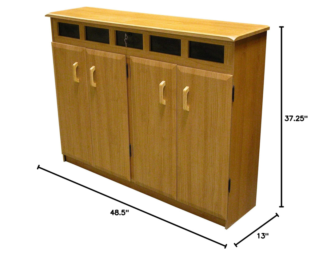 Oak Top Load Media Cabinet O652484