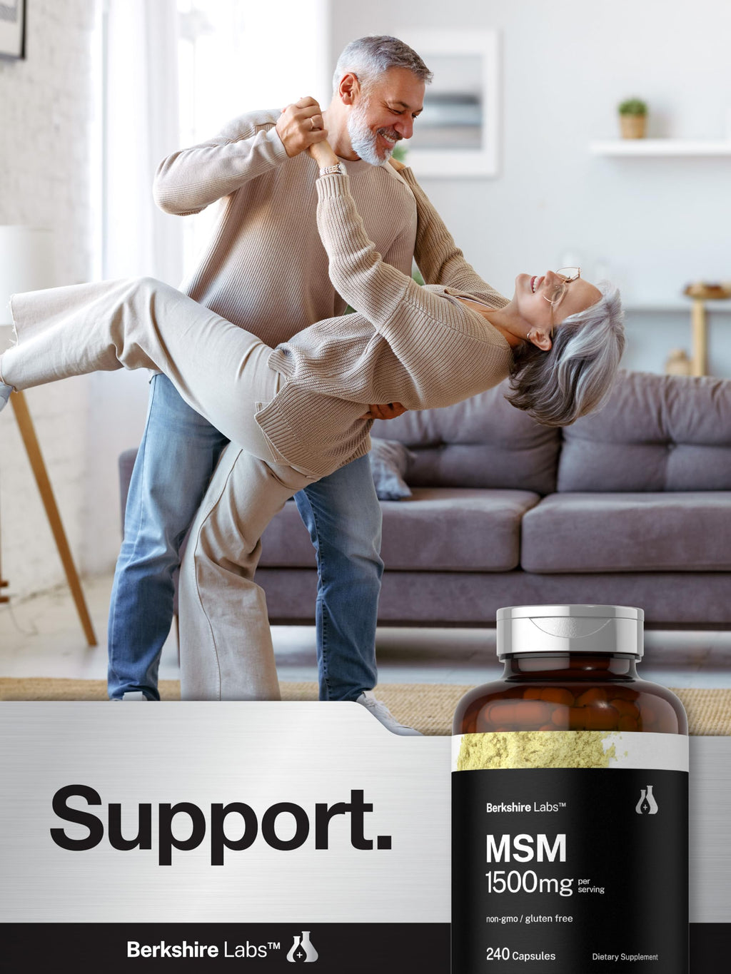 MSM Capsules 1500mg 240 Count S472