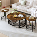 3-Piece Round Coffee Table Set with Storage C72956