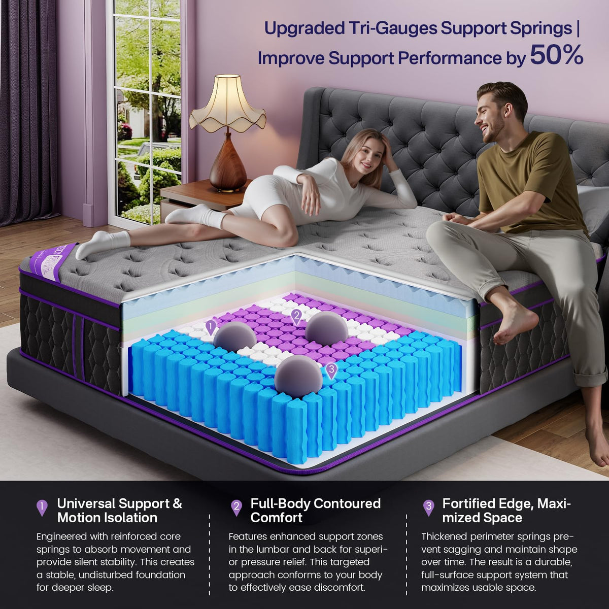 12 Inch Full Size Hybrid Mattress G5313