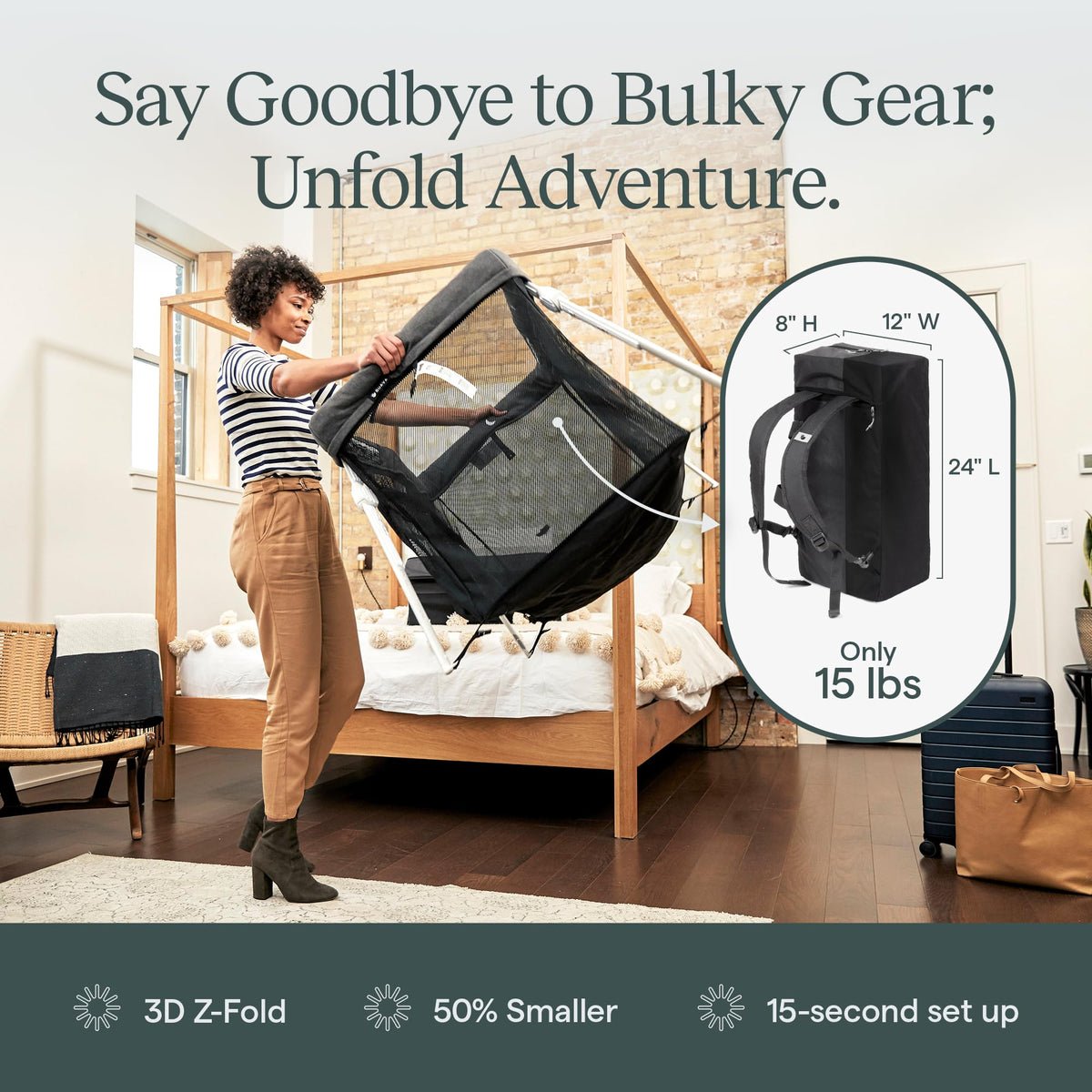 Travel Crib with Backpack Q857