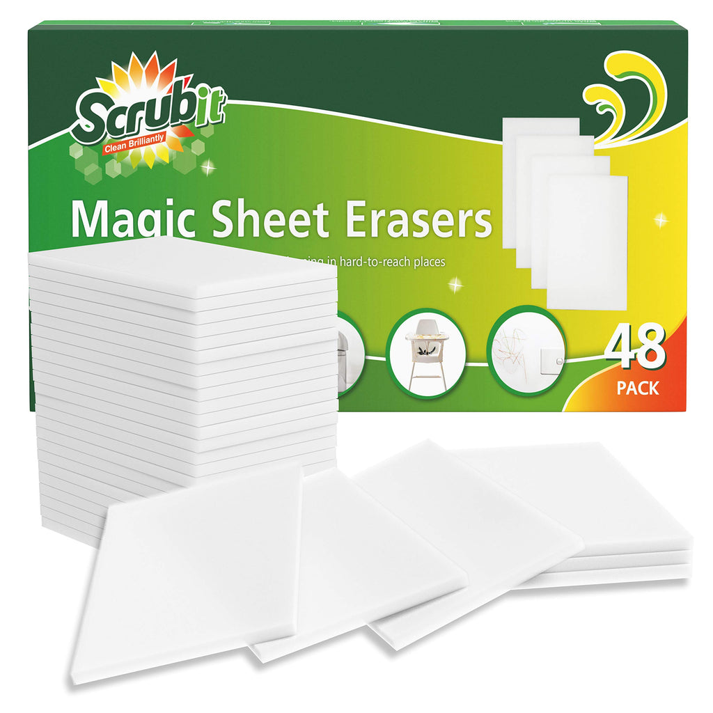 48 Pack Melamine Sponge Eraser Sheets F608103