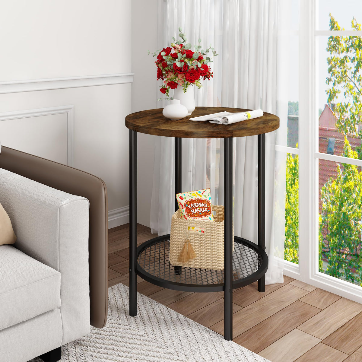 3-Piece Round Coffee Table Set with Storage C72956