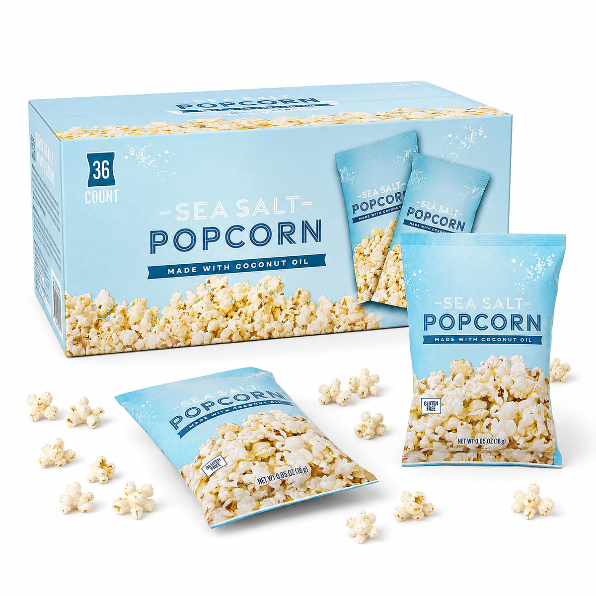 Sea Salt Popcorn with Coconut Oil B892