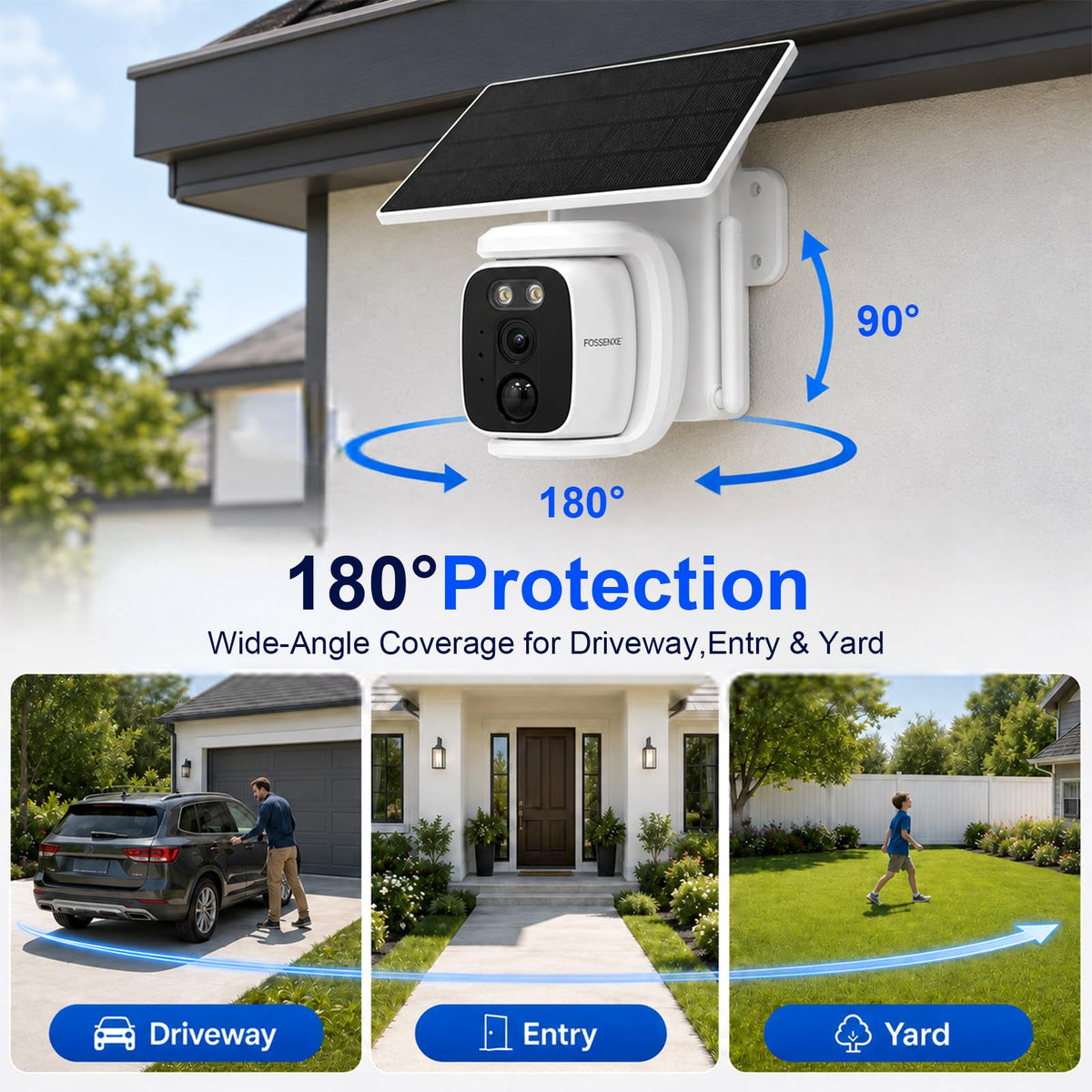 4 Pack Solar Security Cameras Wireless Outdoor 2K WiFi Camera System R630