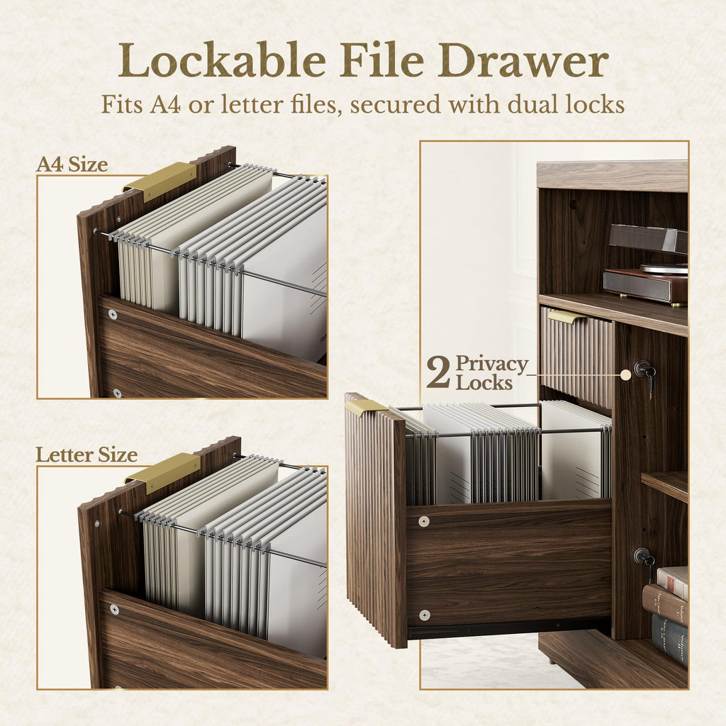 2 Drawer File Cabinet with Lock Y463