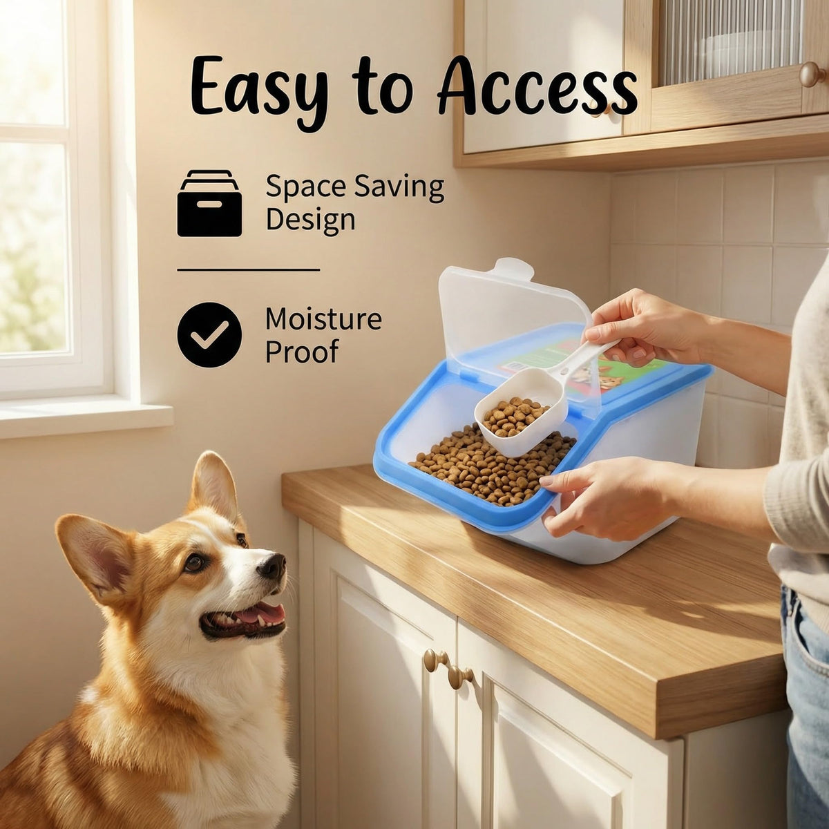 3-Pack Airtight Pet Food Storage Container Set with Scoop M851580