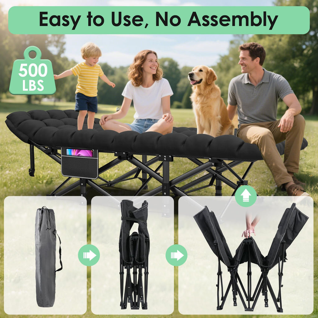 Folding Camp Cot with Cushion A969681