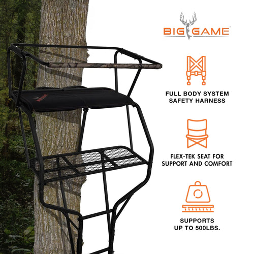 2 Person 18 Foot Tall Portable Hunting Tree Ladder Stand (2 Pack) B457765