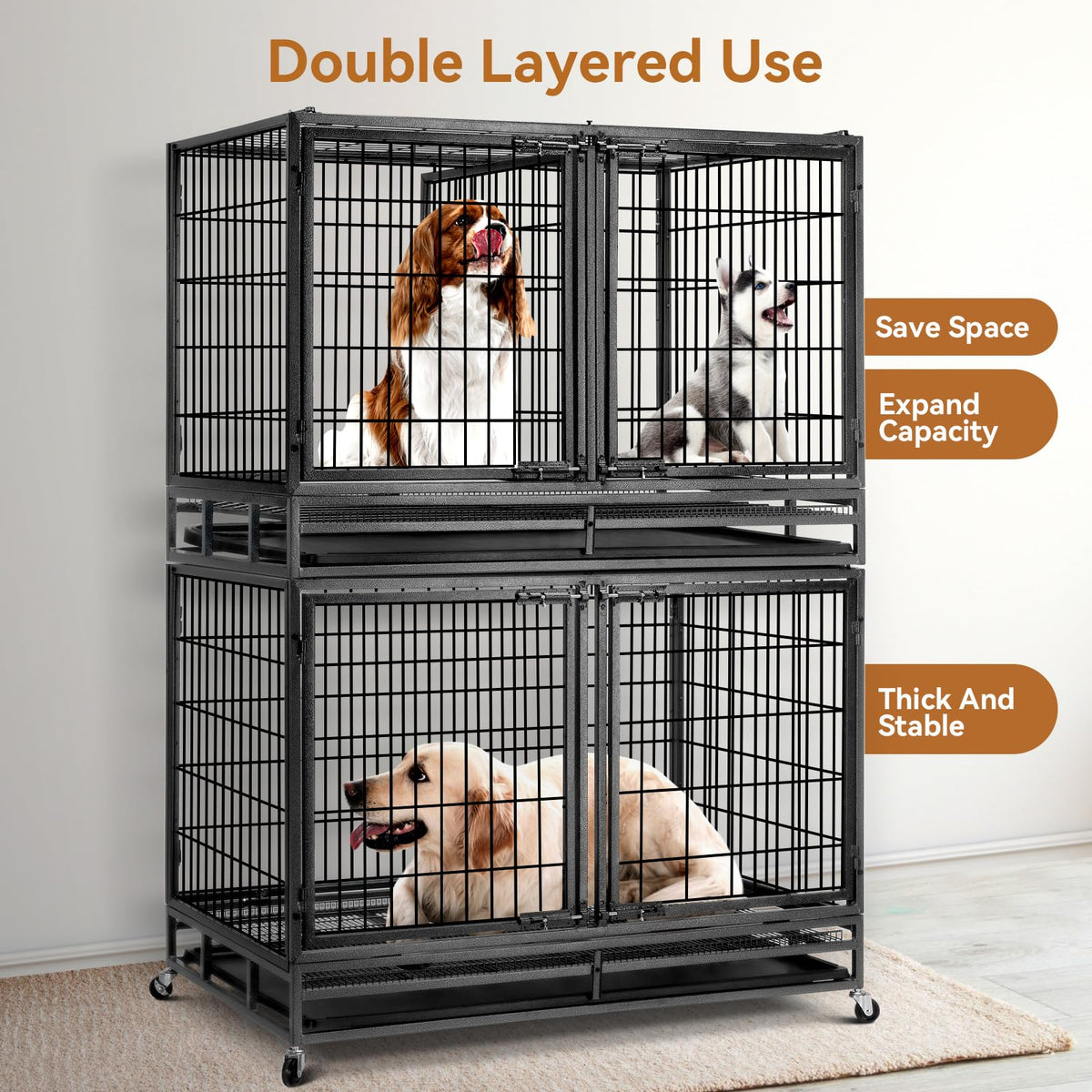 48 inch Wire Dog Crate with Divider V6944
