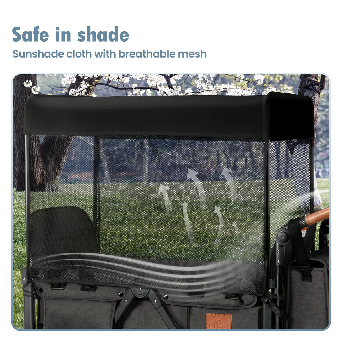 Foldable All-Terrain Double Wagon Stroller with Canopy C387172