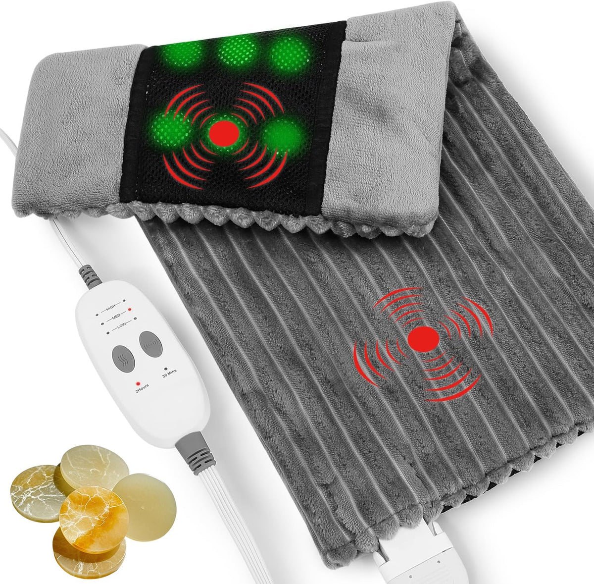 Far Infrared Jade Vibrating Weighted Heating Pad B832