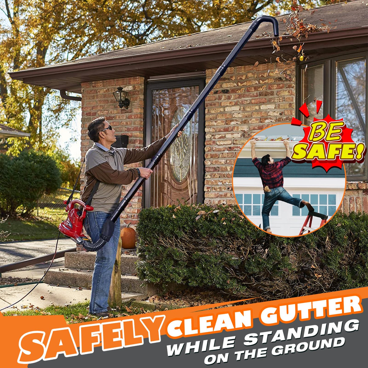 Gutter Cleaning Kit for Leaf Blowers, 11 Feet O20847
