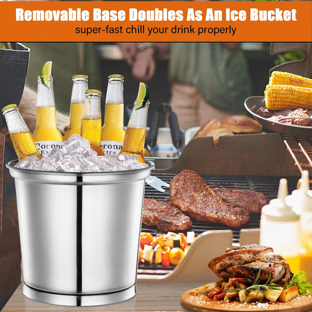 2 Gallons Stainless Steel Beverage Dispenser with Stand and Spigot A18888