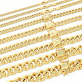 14K Yellow Gold Cuban Link Chain Necklace H7606