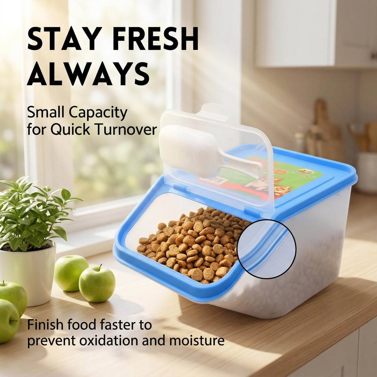 3-Pack Airtight Pet Food Storage Container Set with Scoop M851580