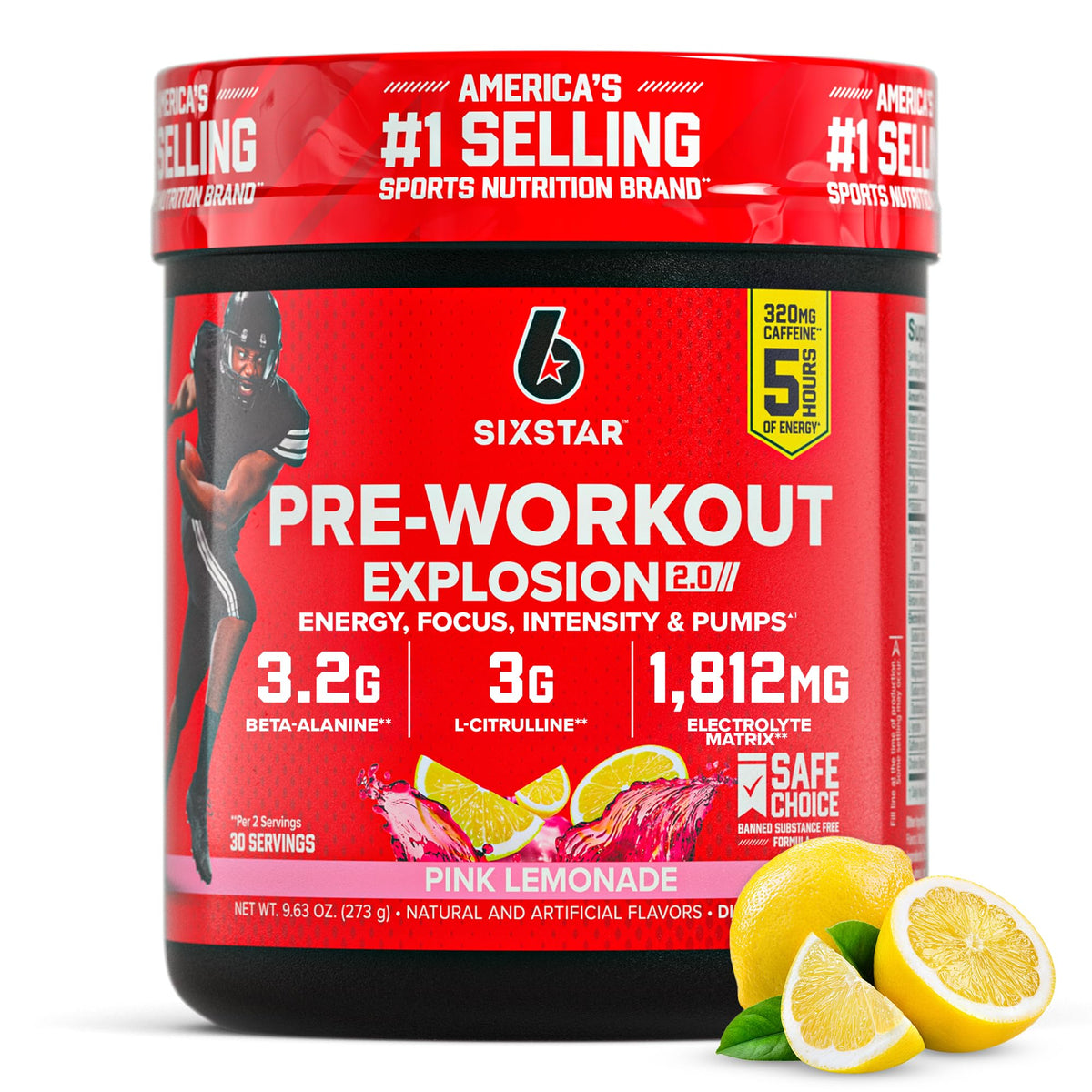 Pink Lemonade Pre-Workout Powder 30 Servings H559