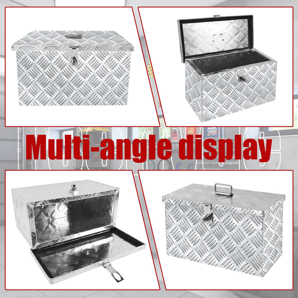 16 Inch Aluminum Waterproof Truck Tool Box with Lock and Keys X114126