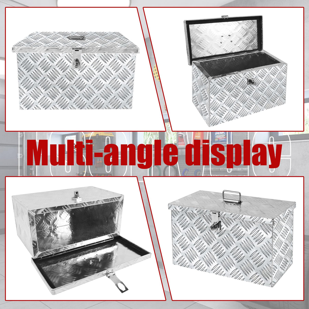 16 Inch Aluminum Waterproof Truck Tool Box with Lock and Keys X114126