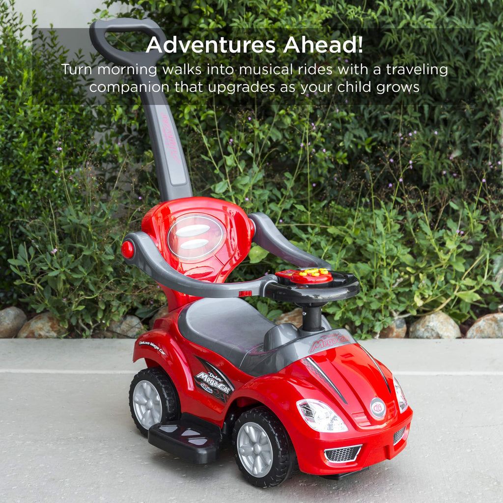 Kids 3-in-1 Push and Pedal Ride On Car T7746