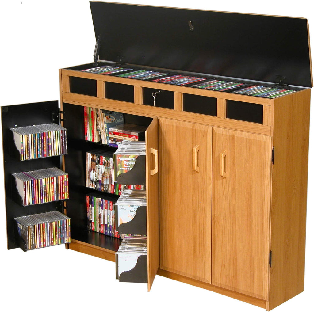 Oak Top Load Media Cabinet O652484