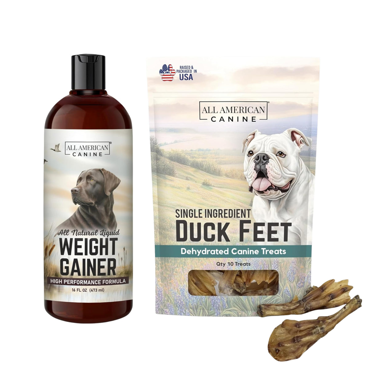 Dog Weight Gainer Liquid and Duck Feet Z38397