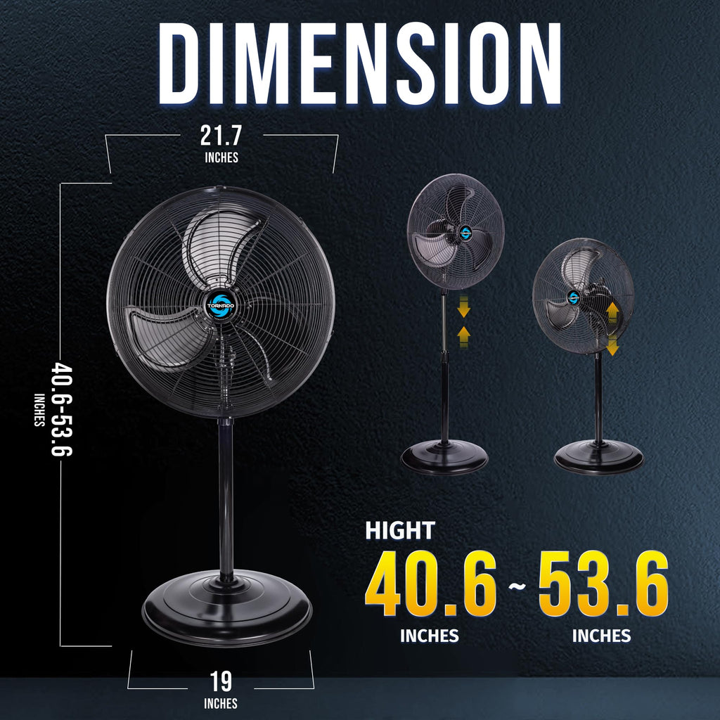 20" Oscillating High Velocity Pedestal Fan T5444