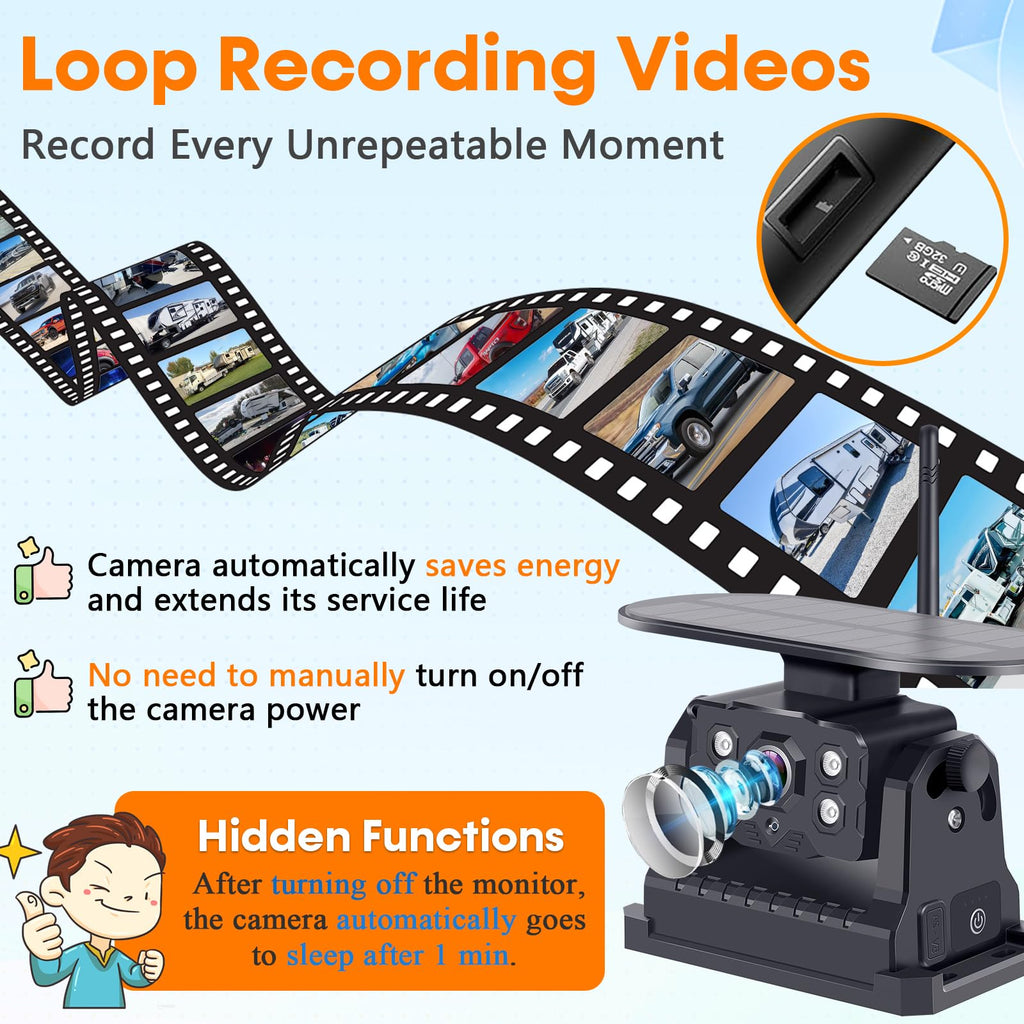 Wireless Backup Camera 7-Inch Magnetic HD 1080P G728