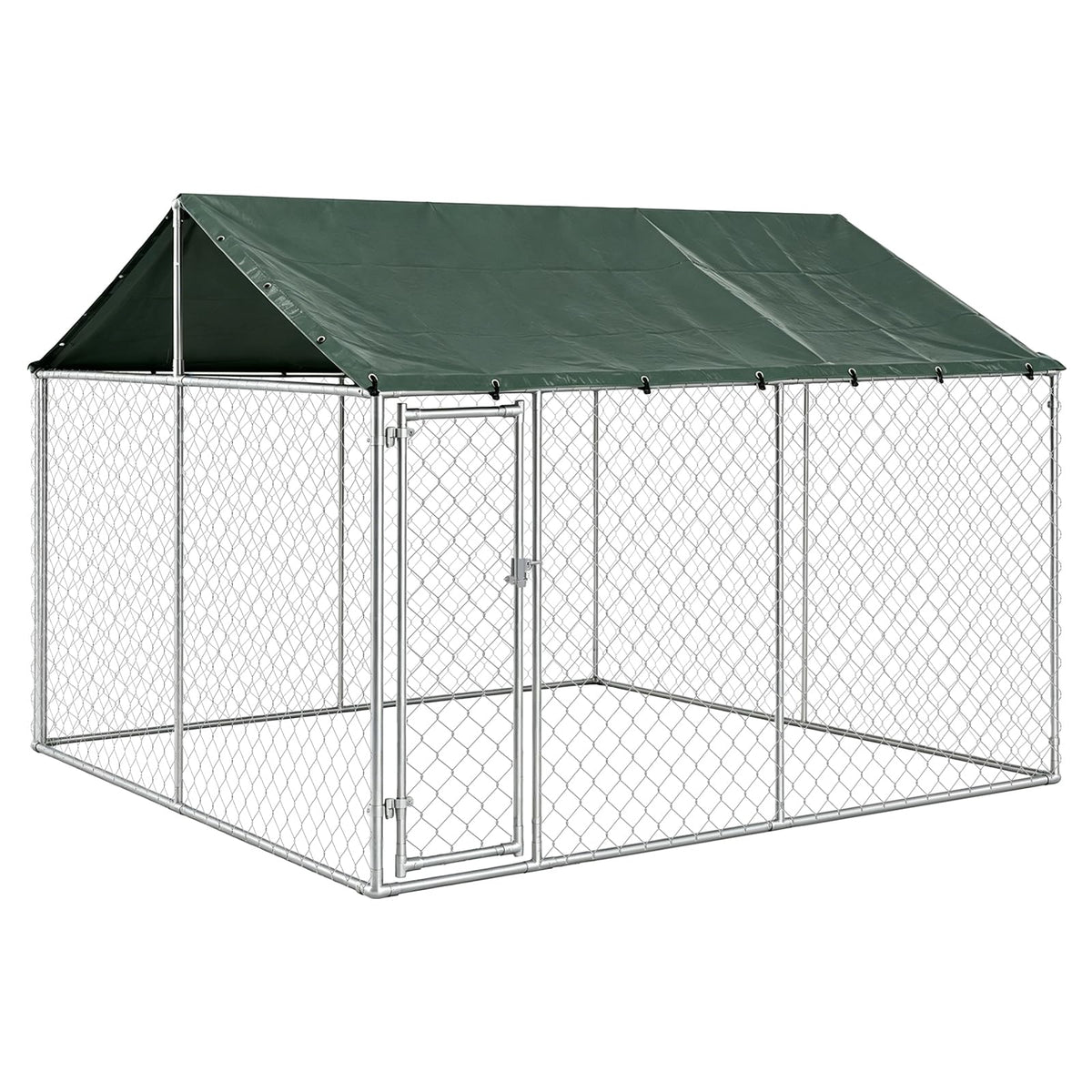 10x10FT Heavy Duty Galvanized Steel Outdoor Dog Kennel N412869