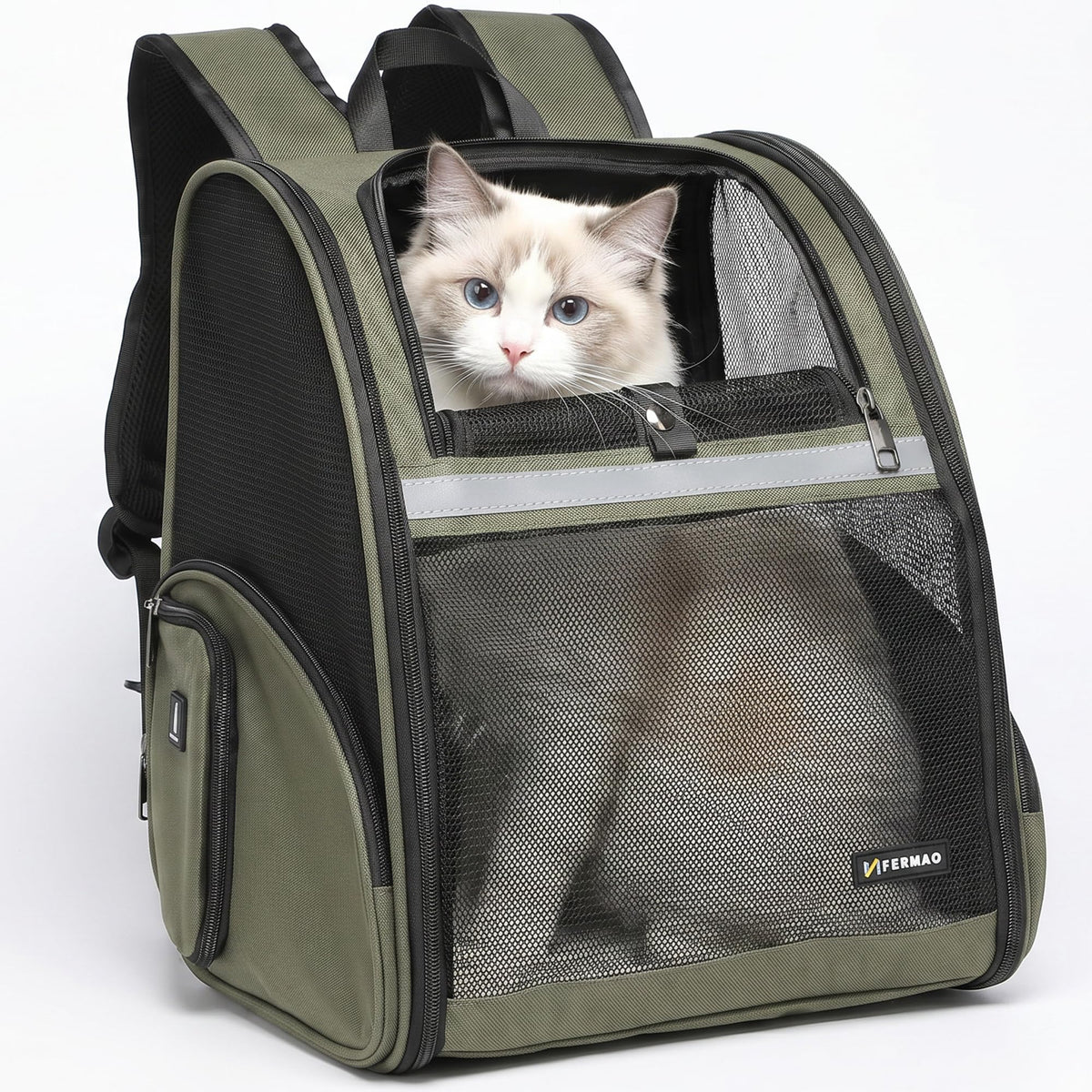 Cat Backpack Carrier Collapsible with Ventilated Mesh Z689