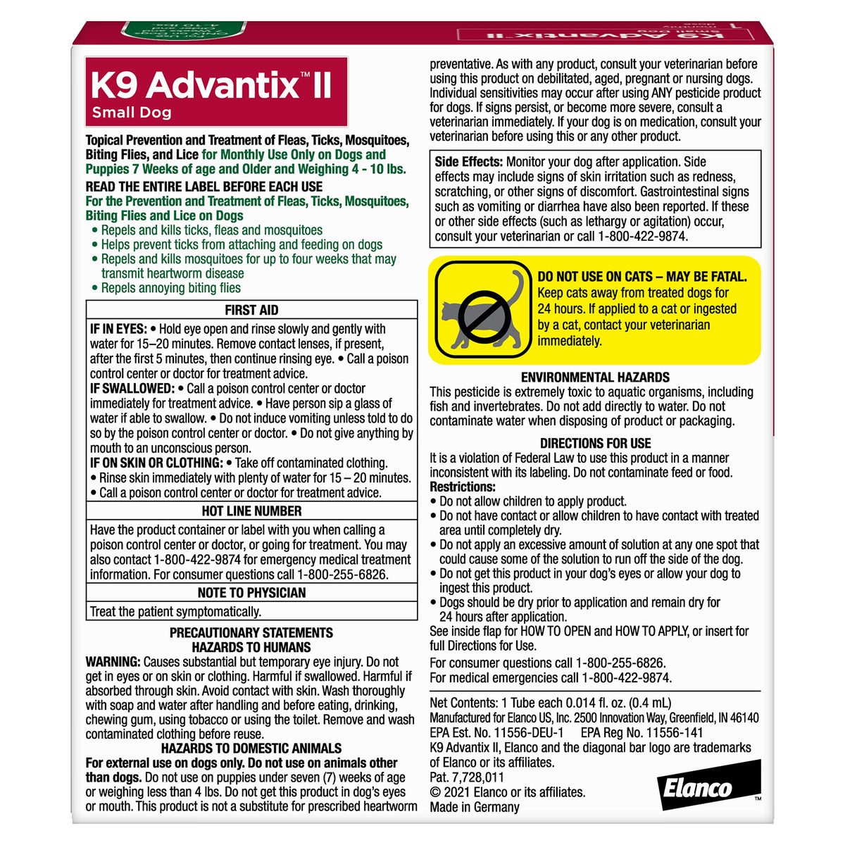 Flea & Tick Topical for Small Dogs 4–10 lbs. I42822